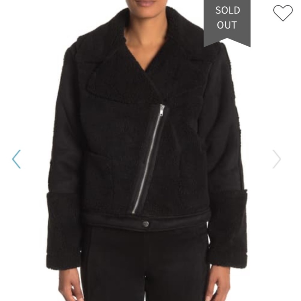 NWT Luxury Winter Minimalist Catherine Malandrino Faux Shearling  Jacket - Picture 3 of 16